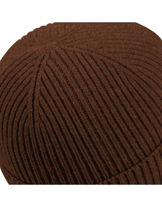 Beechfield B442R Fashion Patch Beanie - Walnut/Black