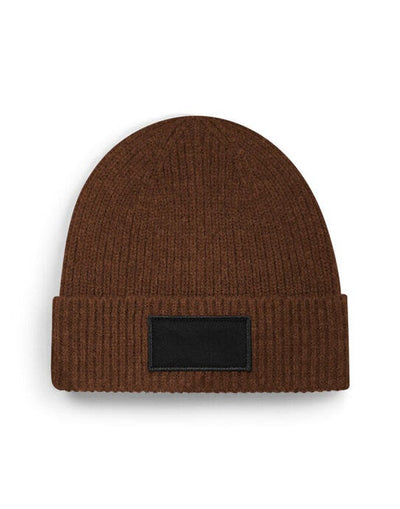 Beechfield B442R Fashion Patch Beanie - Walnut/Black