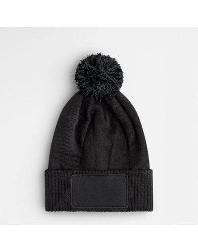 Beechfield B443B Kids Snowstar Patch Beanie - Black/Graphite
