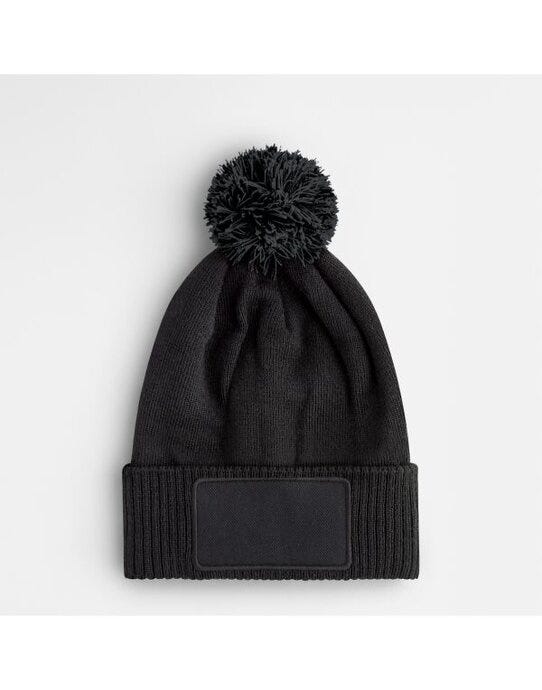 Beechfield B443B Kids Snowstar Patch Beanie - Black/Graphite