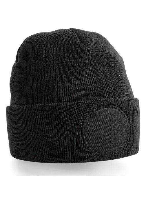 Beechfield B446 Circular Patch Beanie - Black