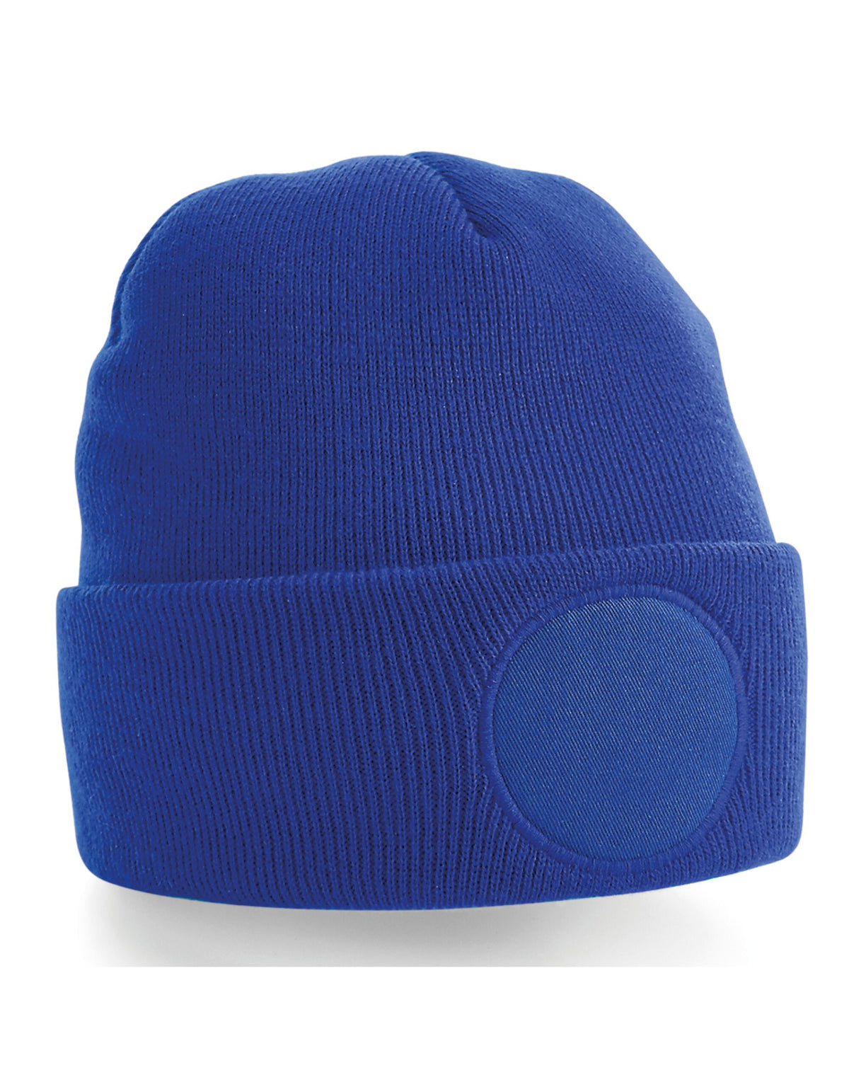 Beechfield B446 Circular Patch Beanie - Bright Royal