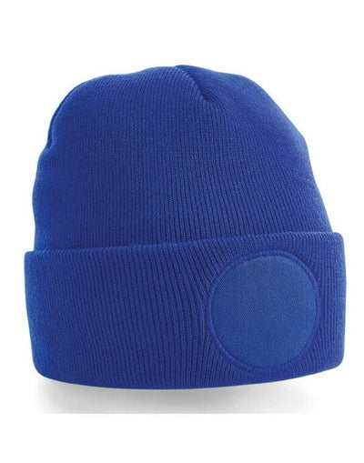 Beechfield B446 Circular Patch Beanie - Bright Royal