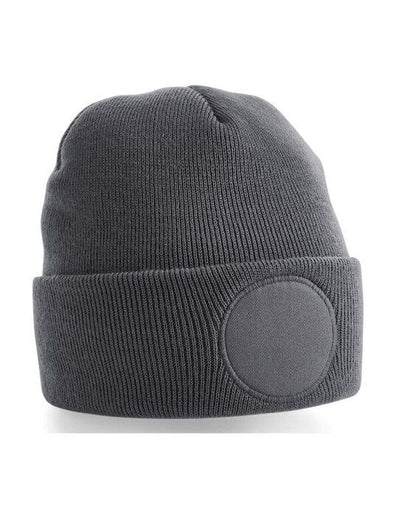 Beechfield B446 Circular Patch Beanie - Graphite
