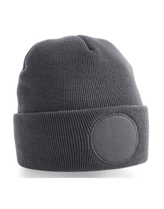 Beechfield B446 Circular Patch Beanie - Graphite