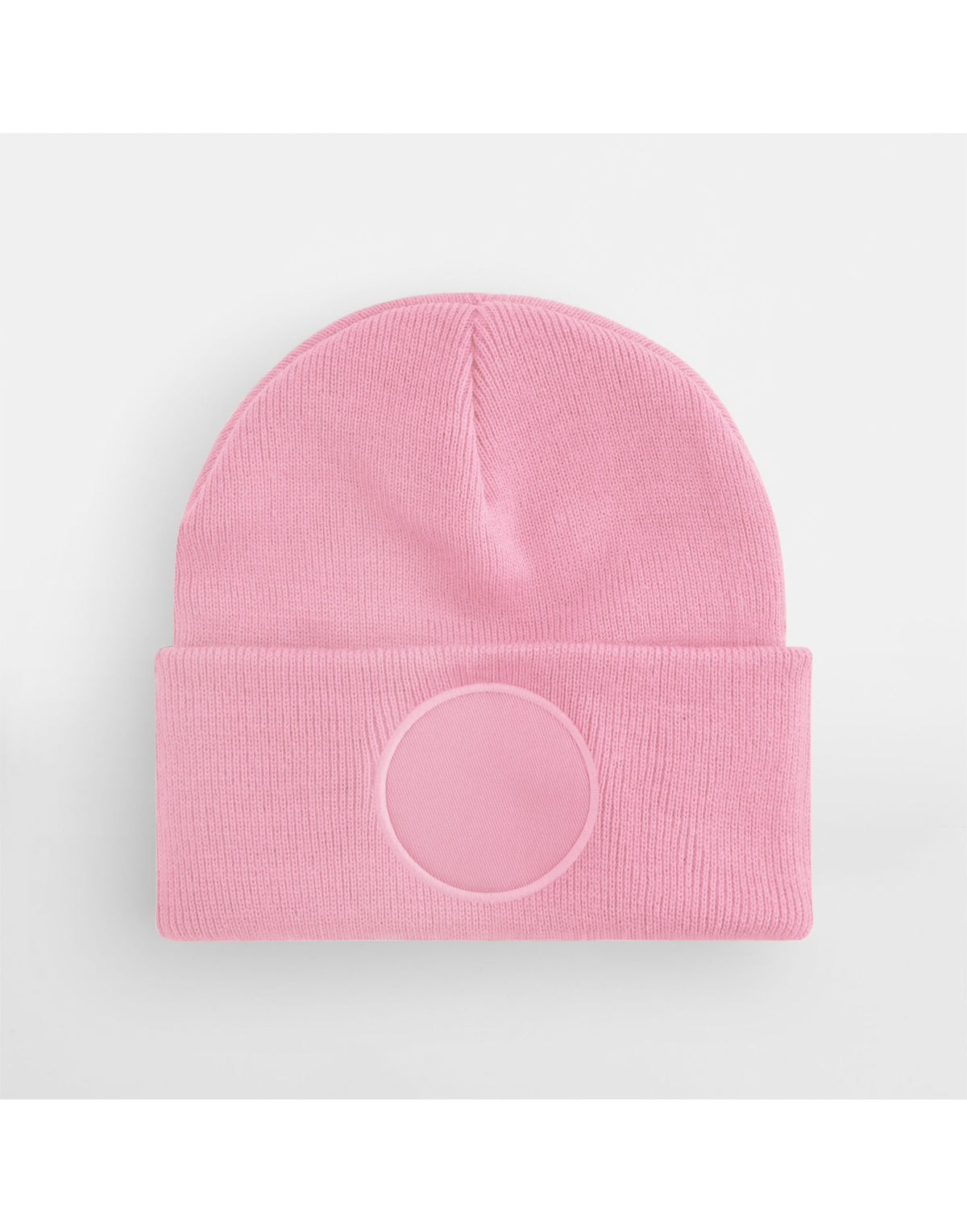 Beechfield B446 Circular Patch Beanie - Dusky Pink