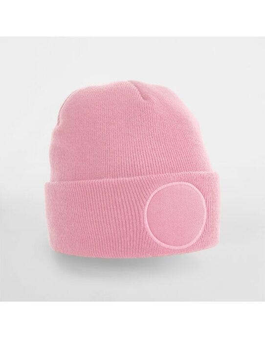 Beechfield B446 Circular Patch Beanie - Dusky Pink