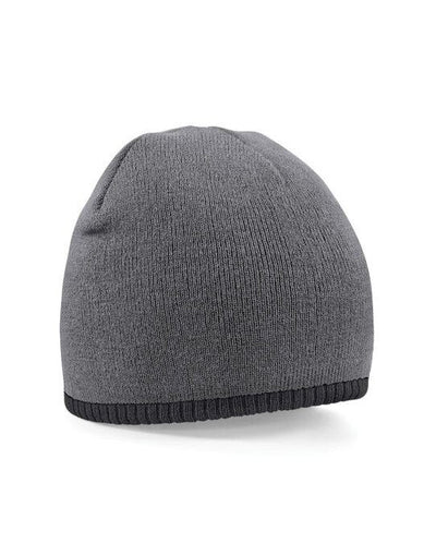 Beechfield B44C Two-Tone Pull On Beanie - Graphite Grey/Black