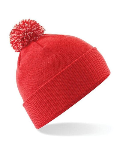 Beechfield B450B Junior Snowstar® Beanie - Bright Red/off White
