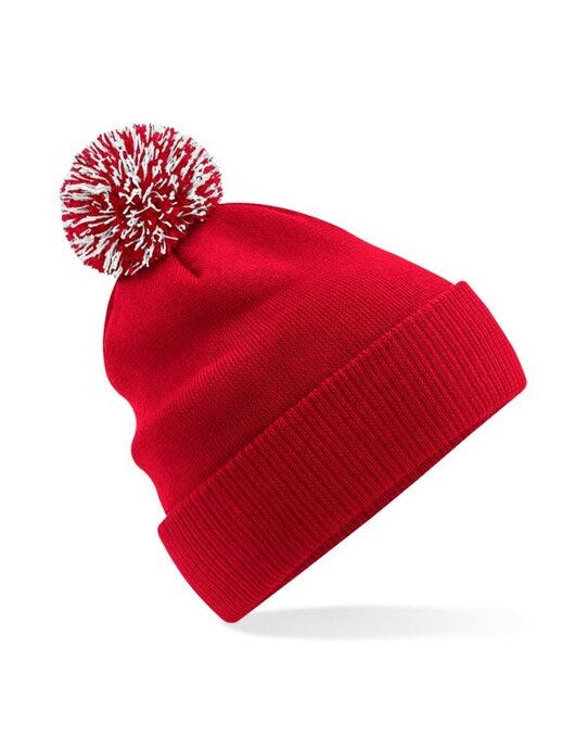 Beechfield B450R Recycled Snowstar Beanie - Classic Red/White