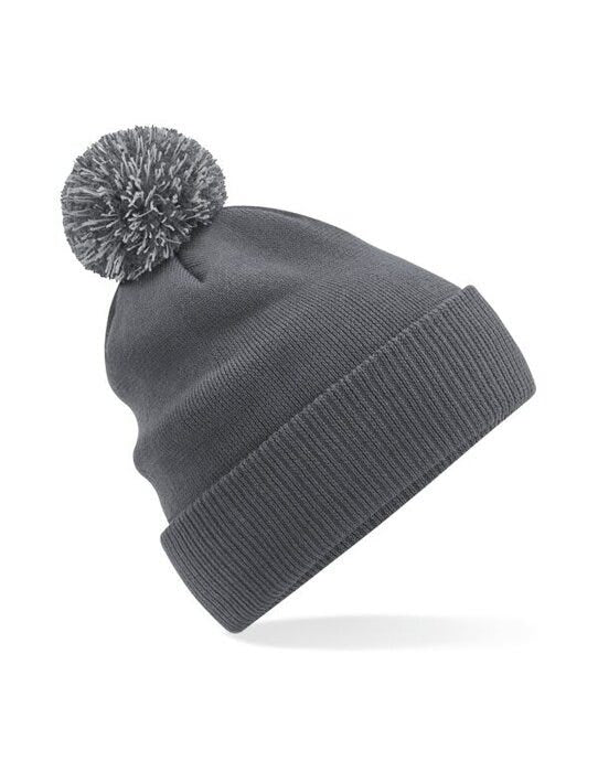 Beechfield B450R Recycled Snowstar Beanie - Graphite Grey/Light Grey