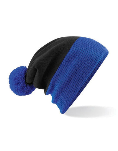 Beechfield B451 Snowstar® Two-Tone Beanie - Black/bright Royal