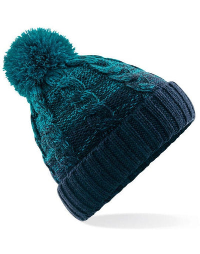 Beechfield B459 Ombré Beanie - Teal/French Navy