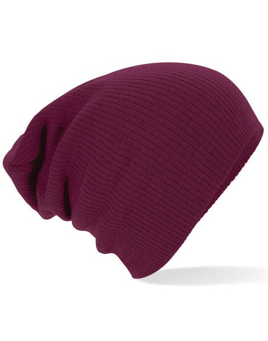 Beechfield B461 Slouch Beanie - Burgundy