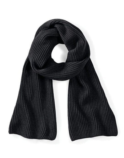 Beechfield B469 Metro Knitted Scarf - Black