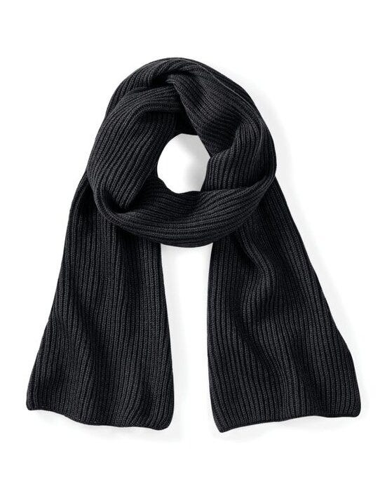 Beechfield B469 Metro Knitted Scarf - Black