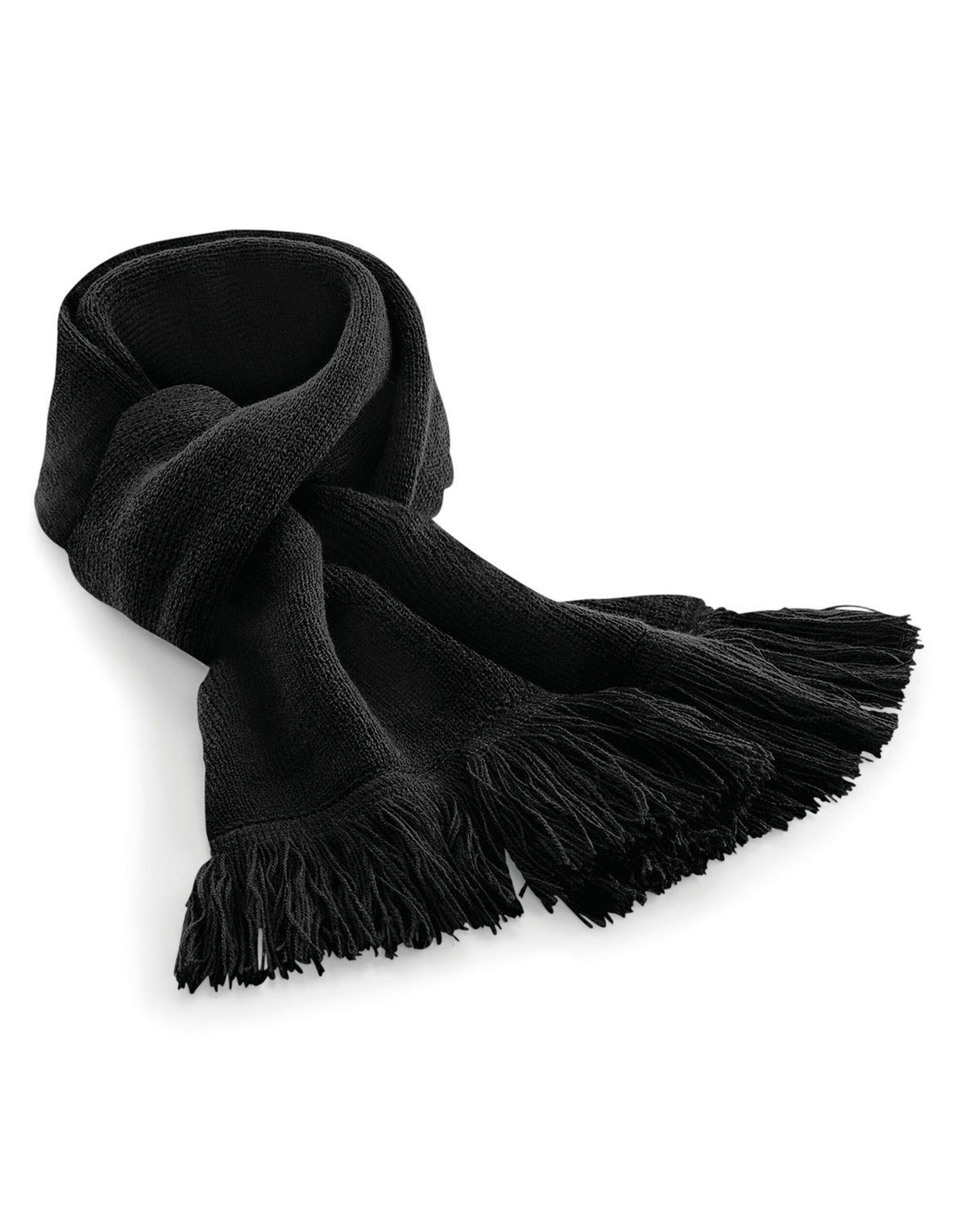 Beechfield B470 Classic Knitted Scarf - Black