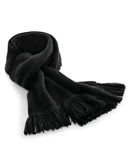 Beechfield B470 Classic Knitted Scarf - Black