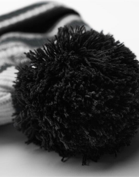 Beechfield B474R Multi-Sport Fan Beanie - Black/Graphite/White