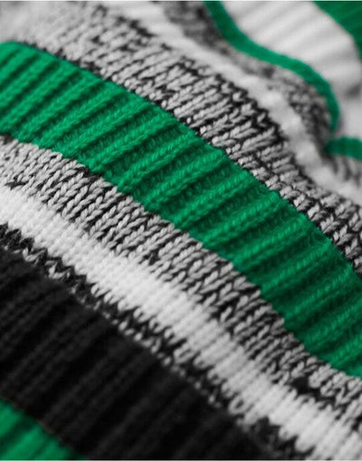 Beechfield B474R Multi-Sport Fan Beanie - Black/Kelly Green/White