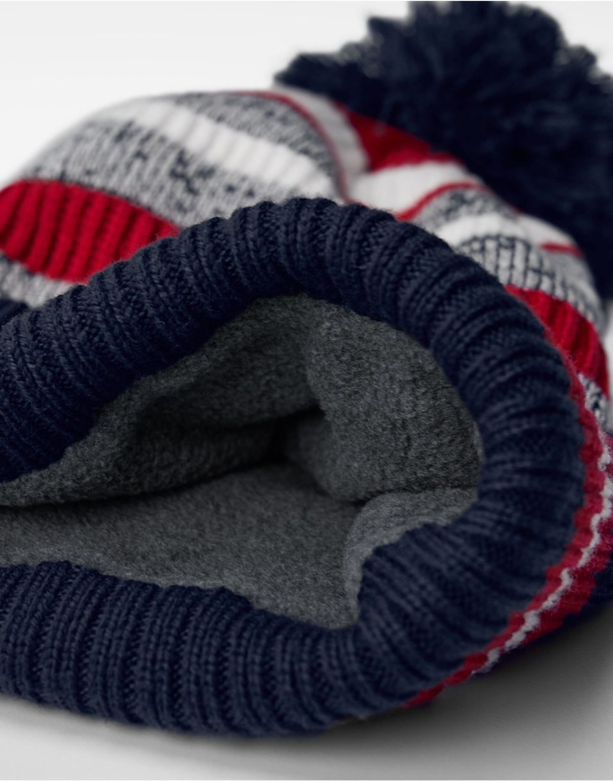 Beechfield B474R Multi-Sport Fan Beanie - French Navy/Classic Red/White