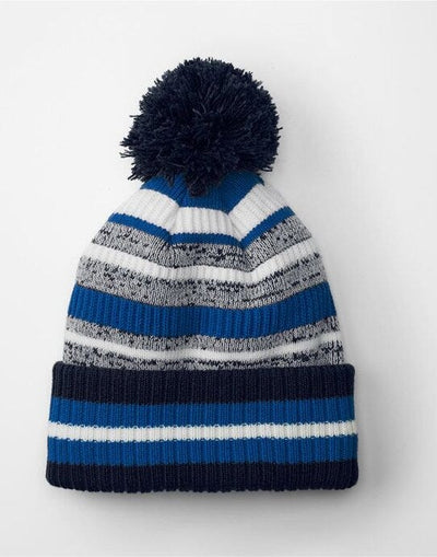 Beechfield B474R Multi-Sport Fan Beanie - French Navy/Sapphire Blue/White