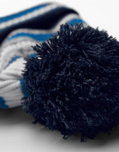 Beechfield B474R Multi-Sport Fan Beanie - French Navy/Sapphire Blue/White