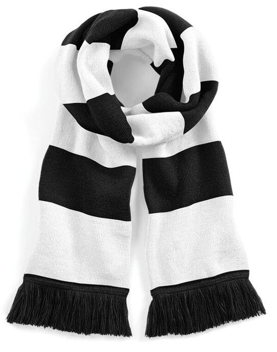 Beechfield B479 Stadium Scarf - Black/White