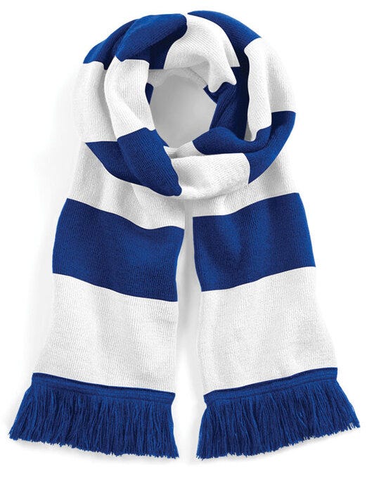 Beechfield B479 Stadium Scarf - Bright Royal/White