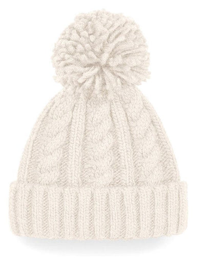 Beechfield B480 Cable Knit Melange Beanie - Oat