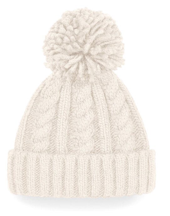 Beechfield B480 Cable Knit Melange Beanie - Oat