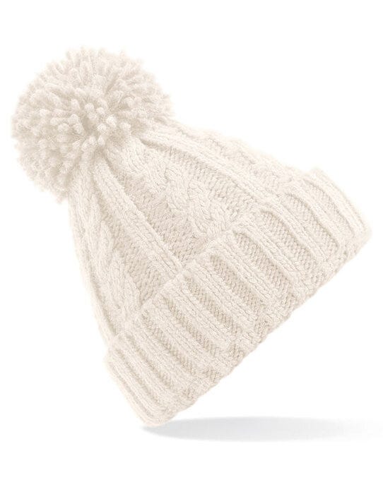 Beechfield B480 Cable Knit Melange Beanie - Oat