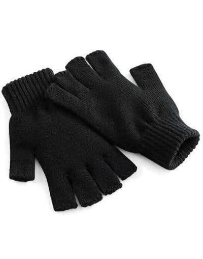 Beechfield B491 Fingerless Gloves - Black