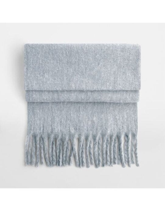 Beechfield B496R Fluffy Scarf - Heather Grey