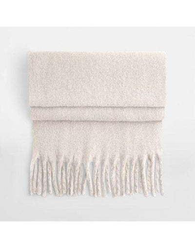 Beechfield B496R Fluffy Scarf - Natural Stone