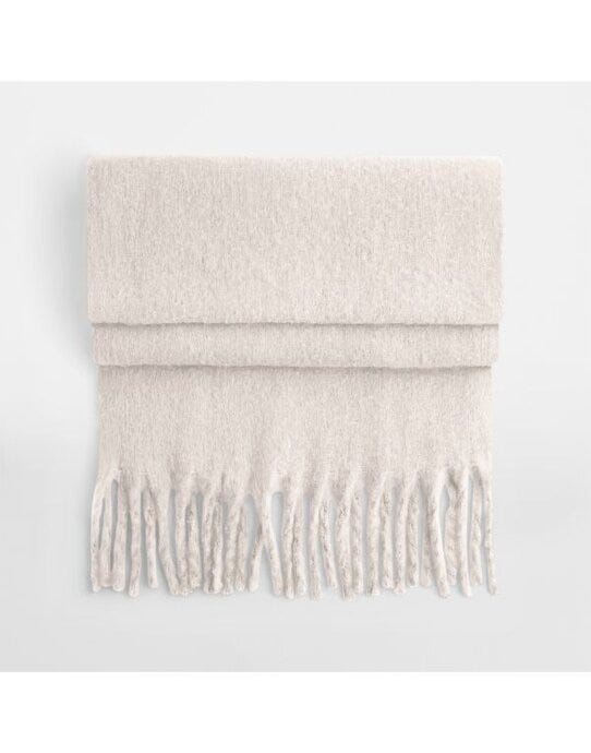 Beechfield B496R Fluffy Scarf - Natural Stone