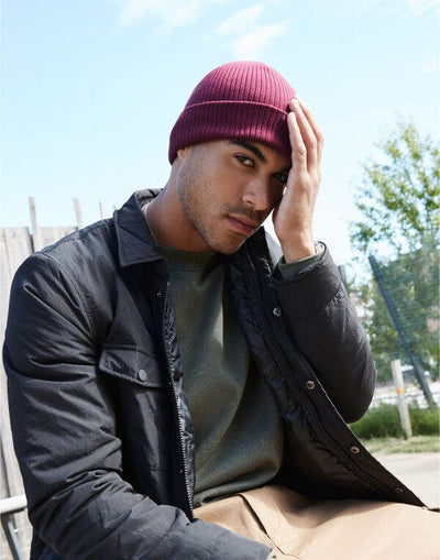Beechfield B50N Organic Cotton Beanie - Burgundy