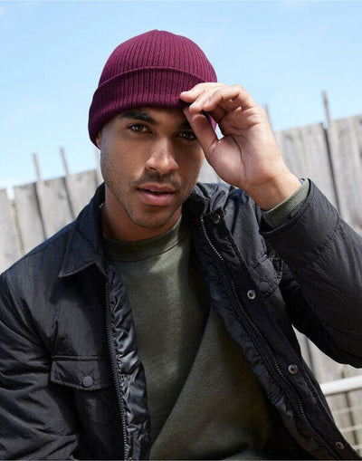 Beechfield B50N Organic Cotton Beanie - Burgundy