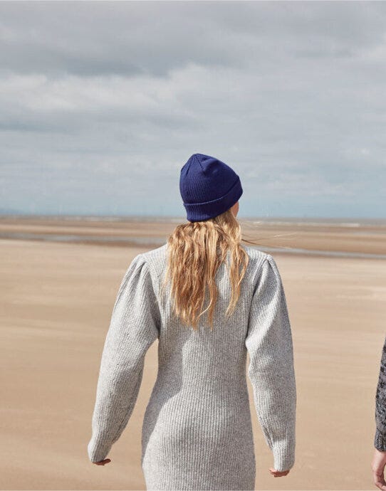 Beechfield B50N Organic Cotton Beanie - Oxford Navy