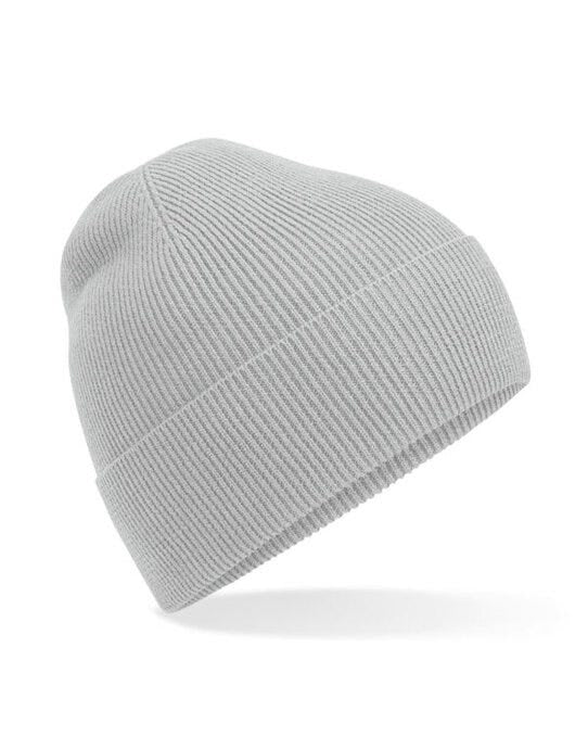 Beechfield B51N Organic Cotton Fine Knit Bean - Light Grey