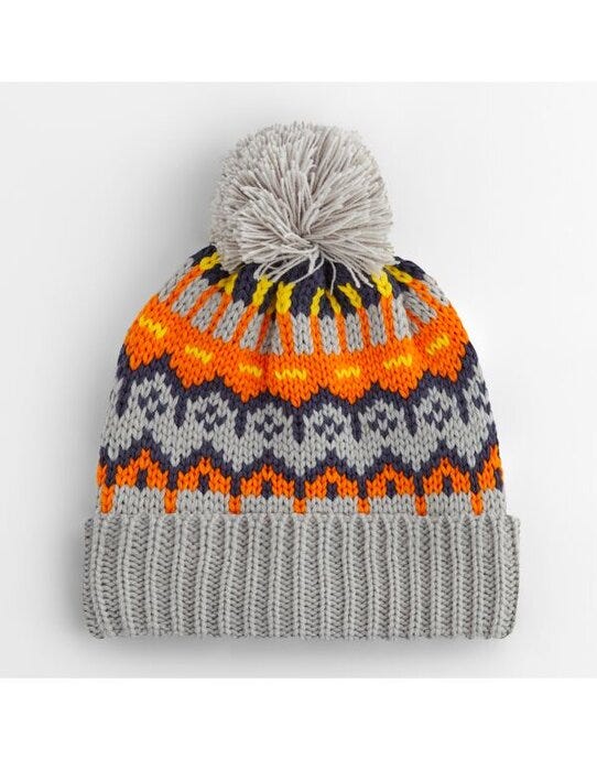 Beechfield B528 Retro Ski Beanie - Glacier Grey
