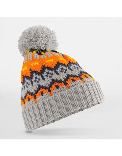 Beechfield B528 Retro Ski Beanie - Glacier Grey