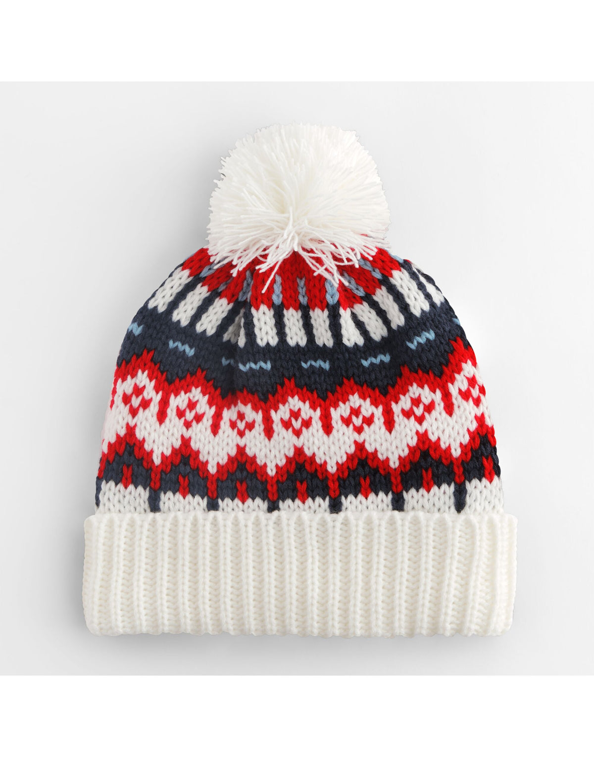 Beechfield B528 Retro Ski Beanie - White Out