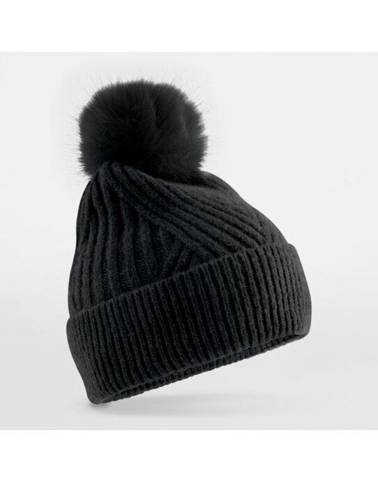 Beechfield B529 Snow Luxe Beanie - Black