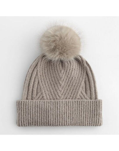 Beechfield B529 Snow Luxe Beanie - Natural Stone