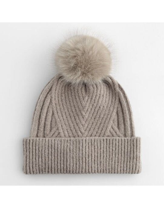 Beechfield B529 Snow Luxe Beanie - Natural Stone