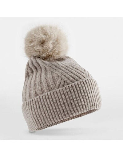 Beechfield B529 Snow Luxe Beanie - Natural Stone