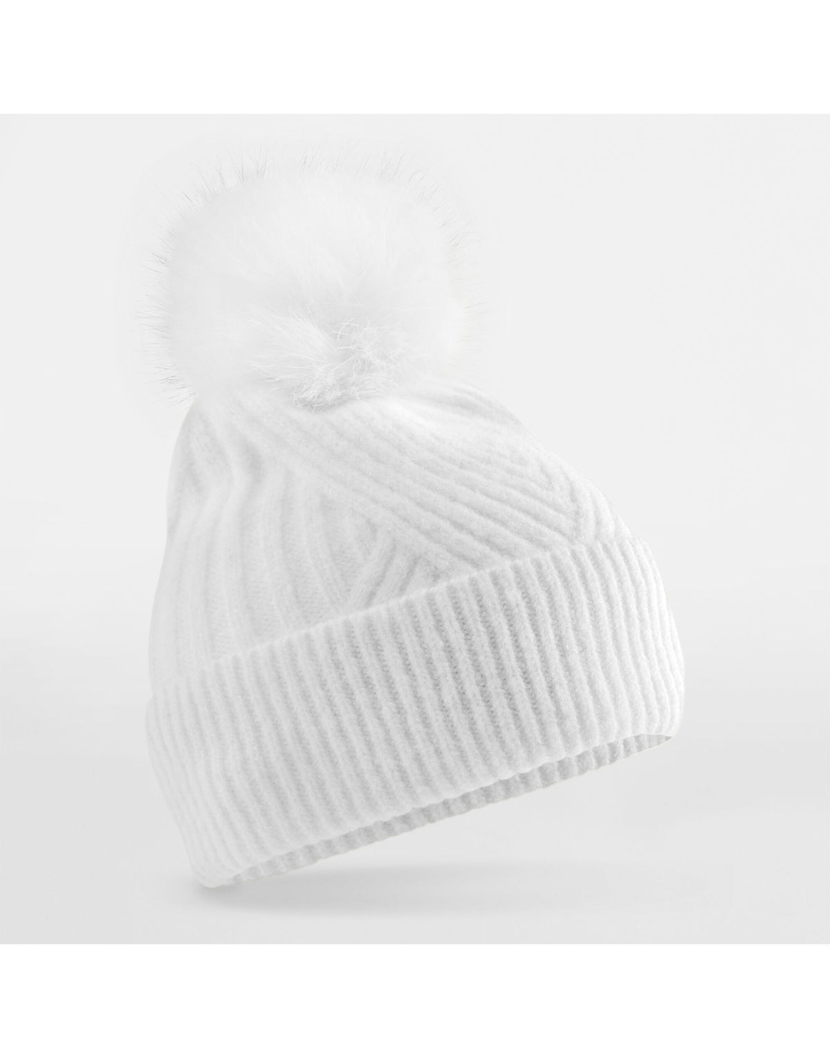 Beechfield B529 Snow Luxe Beanie - White