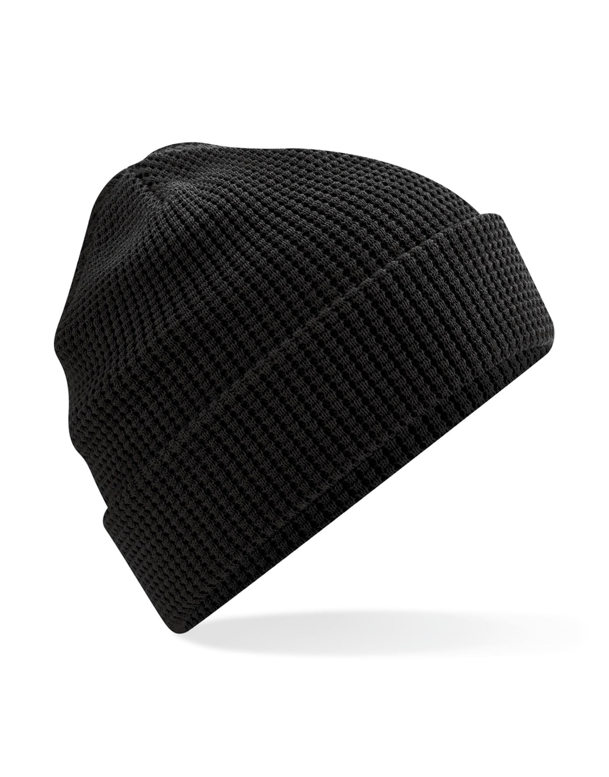 Beechfield B52N Organic Cotton Waffle Beanie - Black