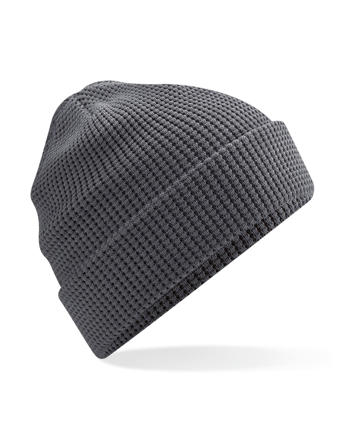 Beechfield B52N Organic Cotton Waffle Beanie - Graphite